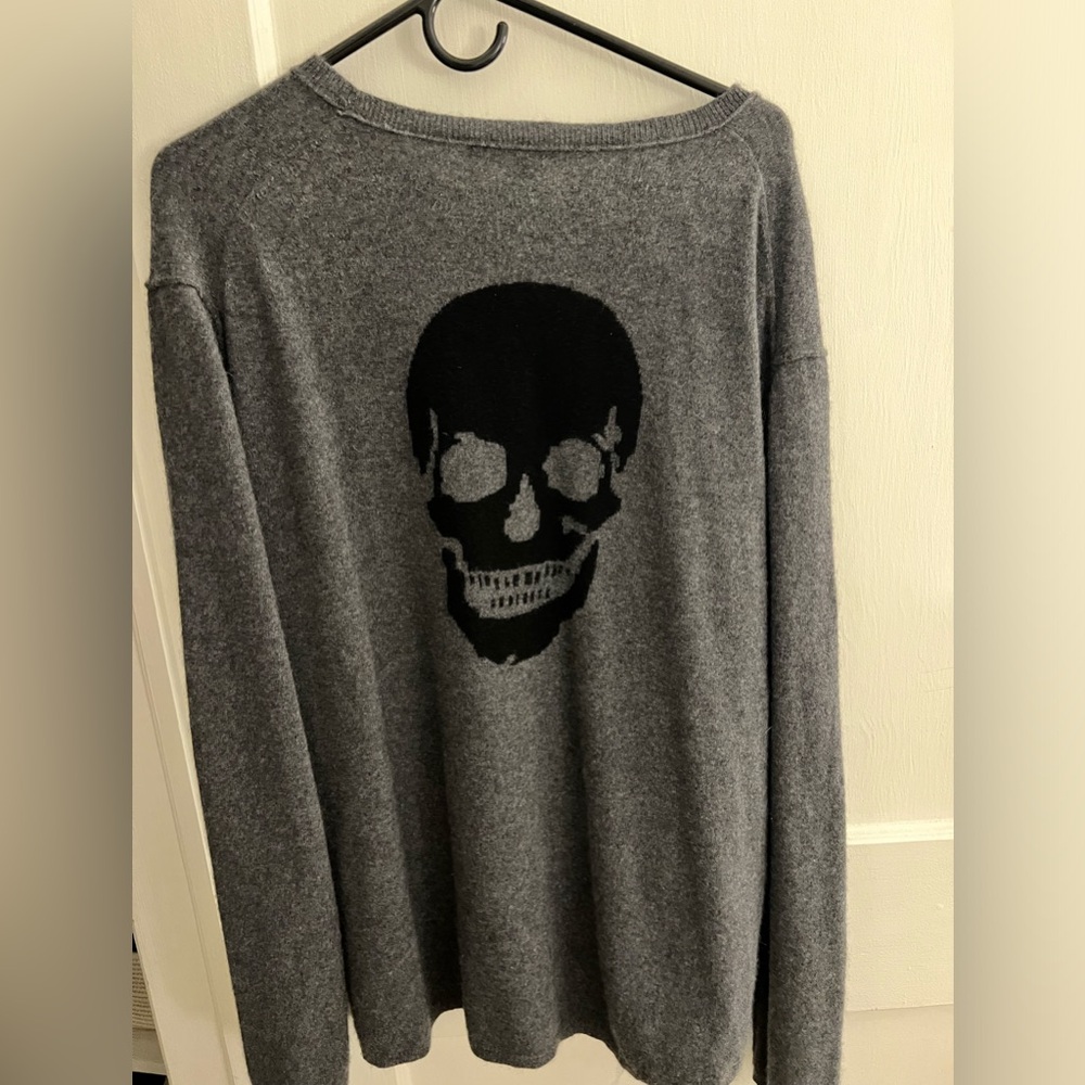 Skull Cashmere / 360 Cashmere charcoal skull sweater